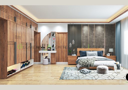 Master bedroom interior design at jatrabari