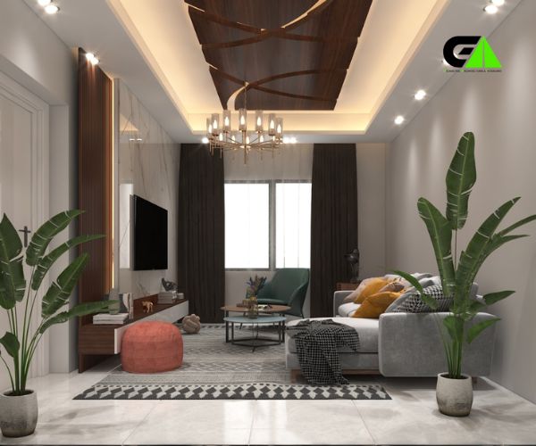 living room interior design at Shampur Dhaka