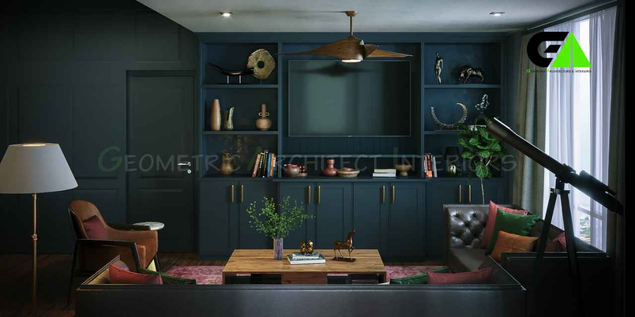 light Black living room design
