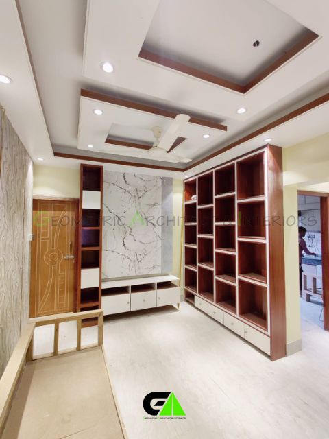 living room tv cabinet with ceiling design