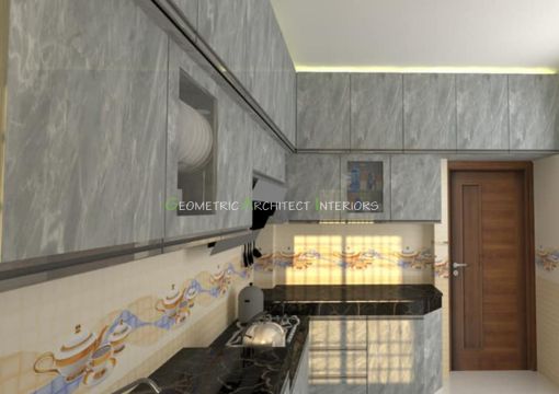 off white marble texture kitchen design