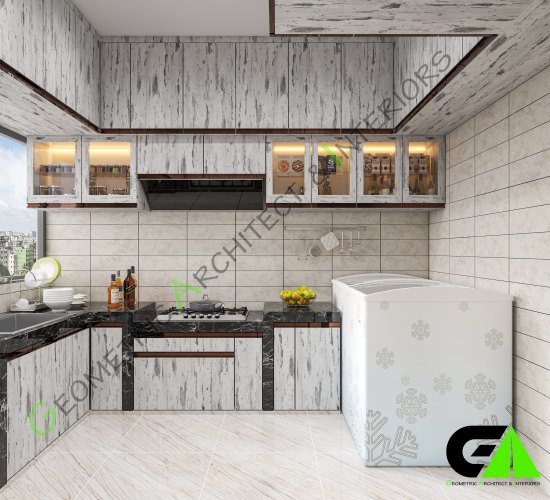 Beautiful kitchen interior design at Keraniganj