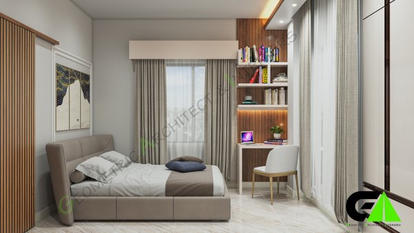king size bedroom design at Badda