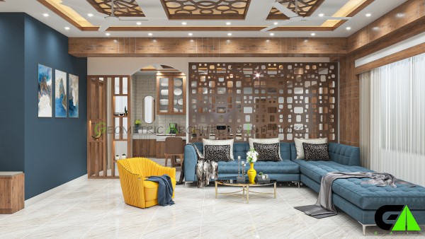 luxury living room interior design at savar
