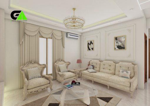 living room interior design at Mirpur