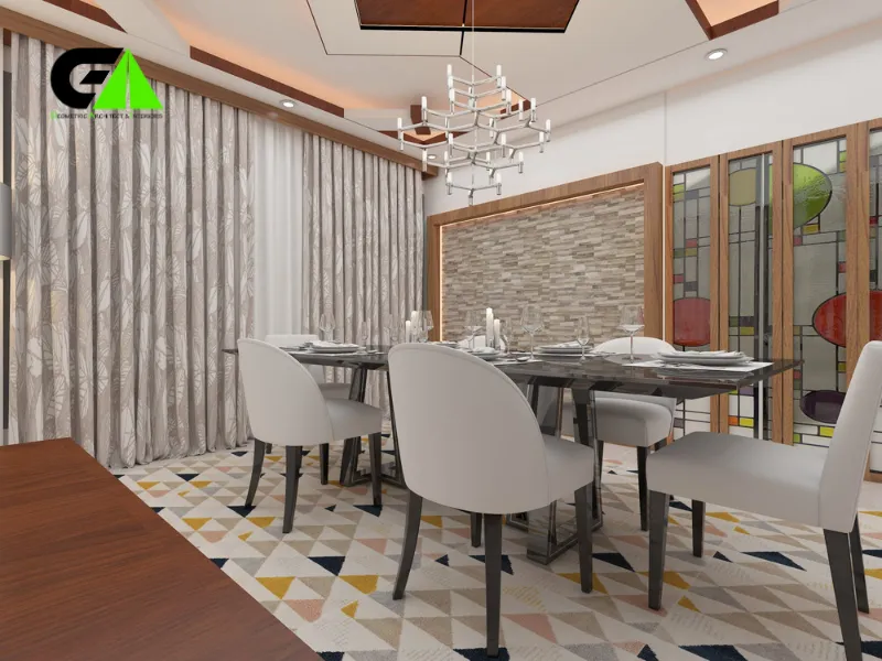 dining room interior design in saidpur