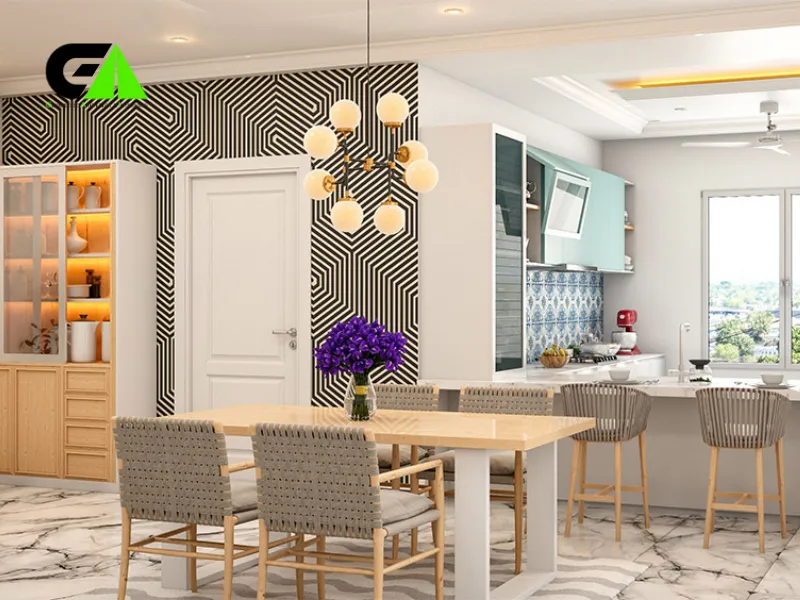 elegant dining room interior design in dhaka