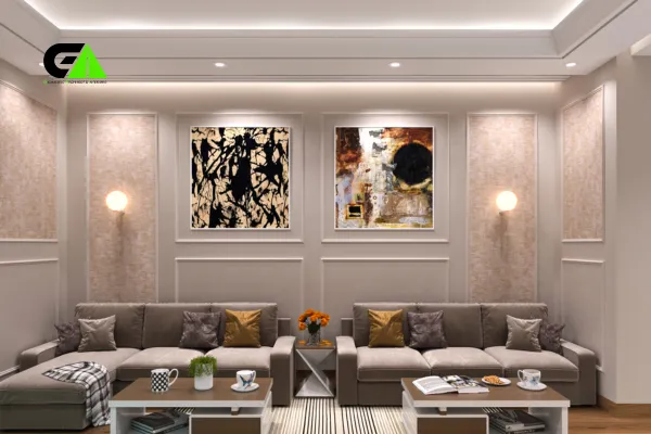 living room interior design in mohammadpur