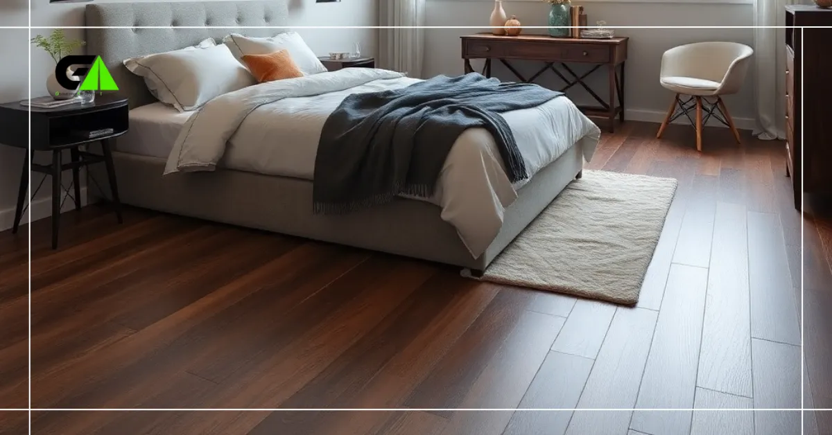 bedroom interior with Vinyl Flooring