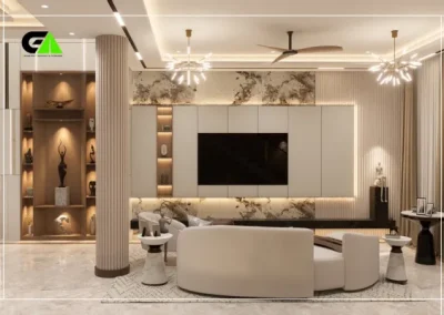Luxury Marble Top TV Unit