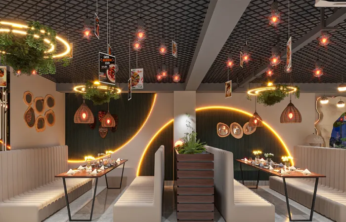 Modern restaurant interior design in bangladesh