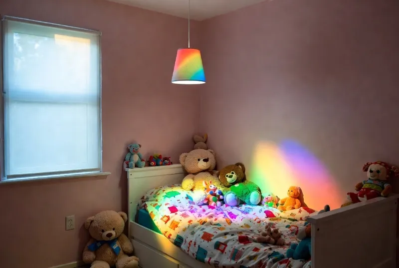 Beautiful kids’ bedroom with Playful Lighting Option