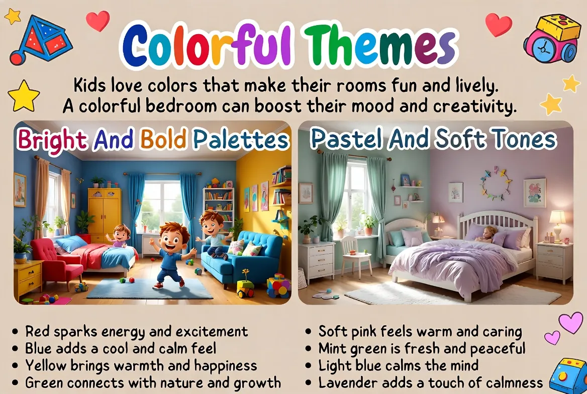 Colorful kids bedroom themes