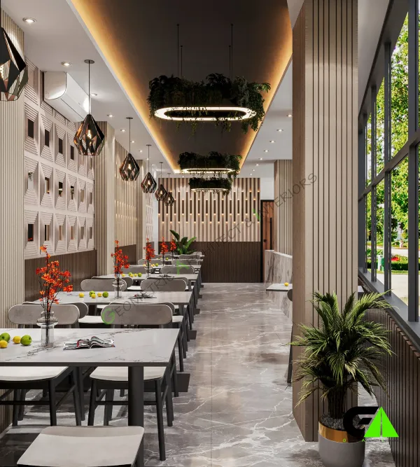 Contemporary restaurant interior design project