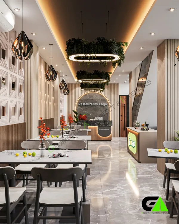 Modern restaurant interior design project in Mirpur-10 Dhaka dining area view