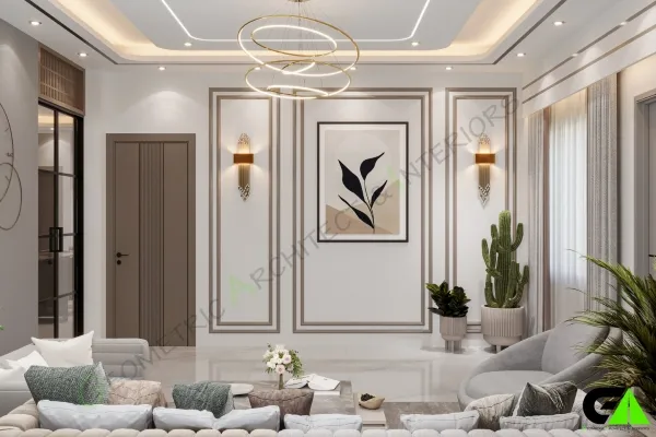 Simple living room interior design in mirpur