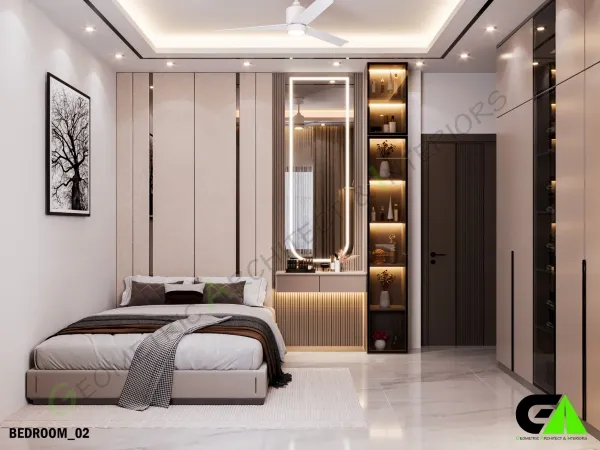minimalistic bedroom design in Kazipara mirpur