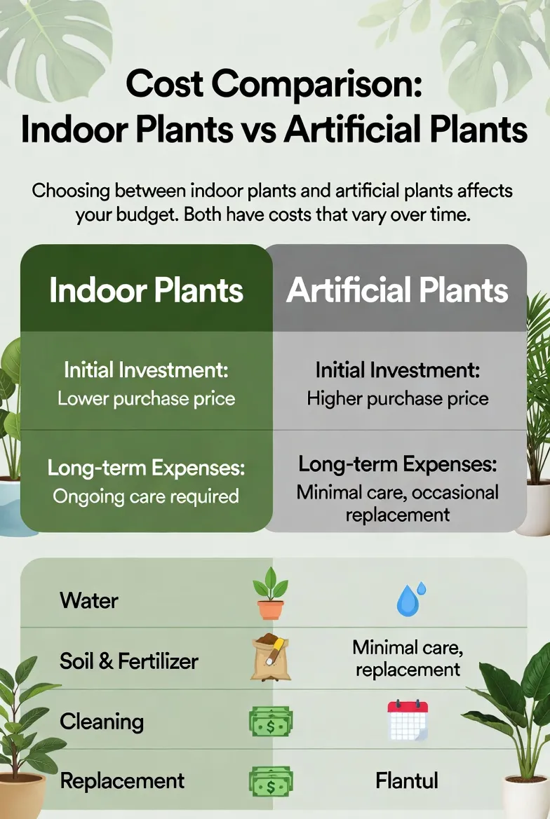Cost Comparison between artificial plants and indoor plants Cost Comparison between artificial plants and indoor plants