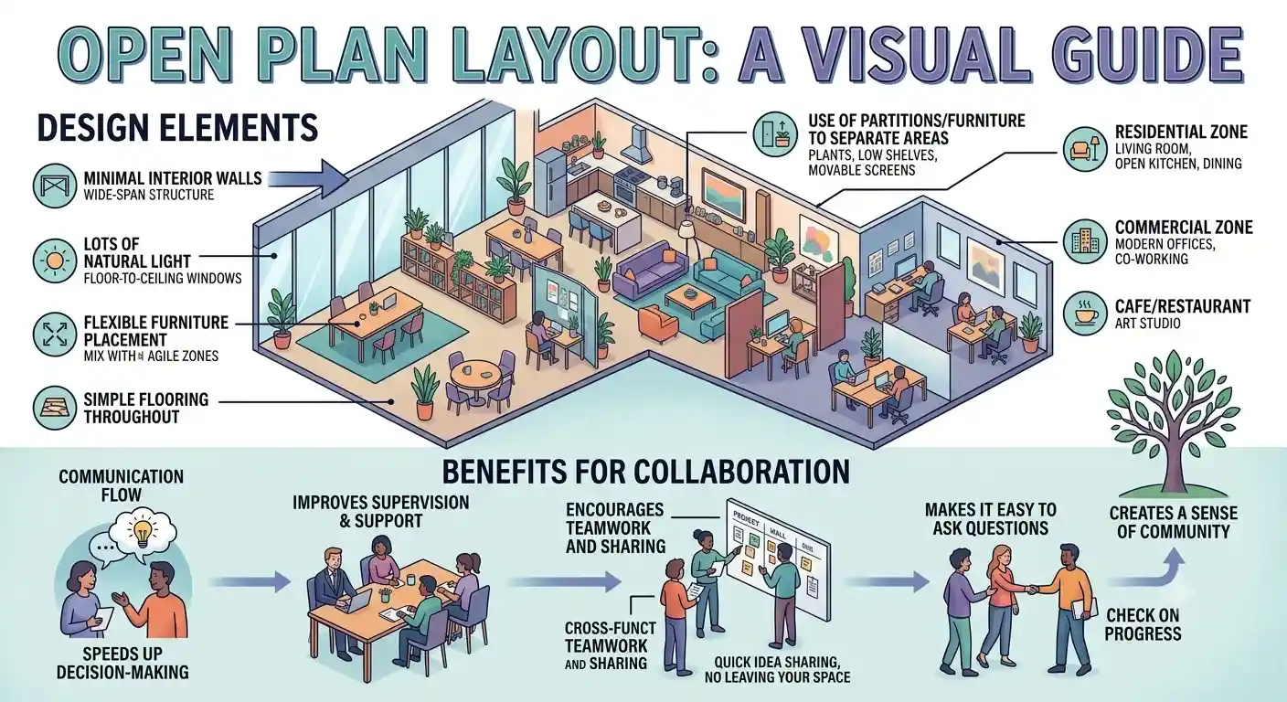 open plan layout visual guide